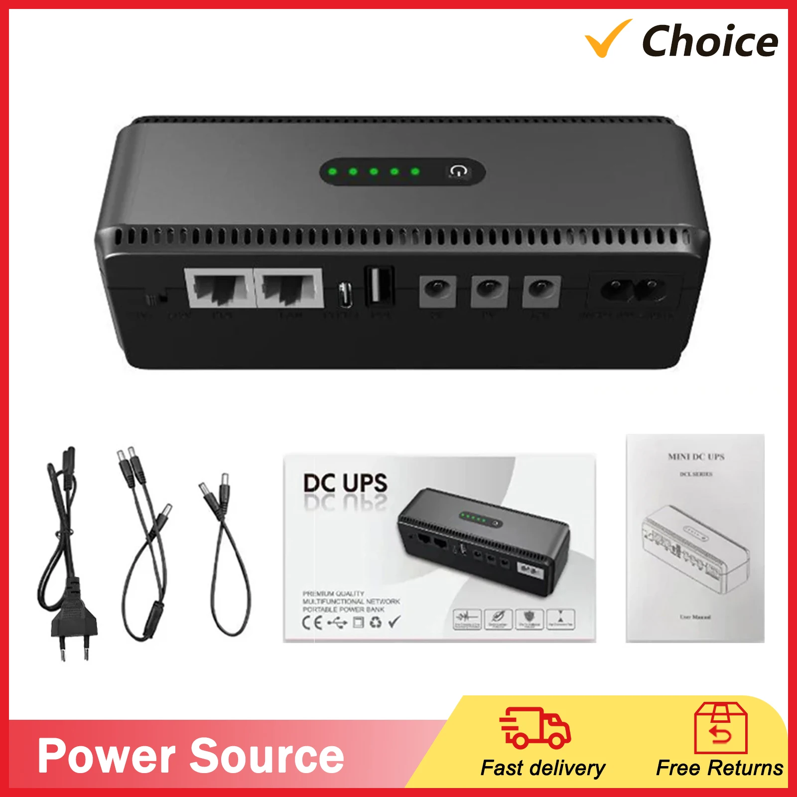 5V 9V 12V Router Backup Optical Network Terminal Uninterruptible Powersupply Direct Current UPS Uninterruptible Power Source