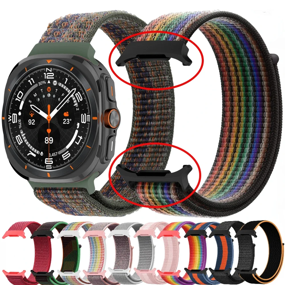 Sports Nylon Loop Strap For Samsung Galaxy Watch Ultra 47mm Comfortable Bracelet Wristband Galaxy Watch Ultra 47mm Accessories