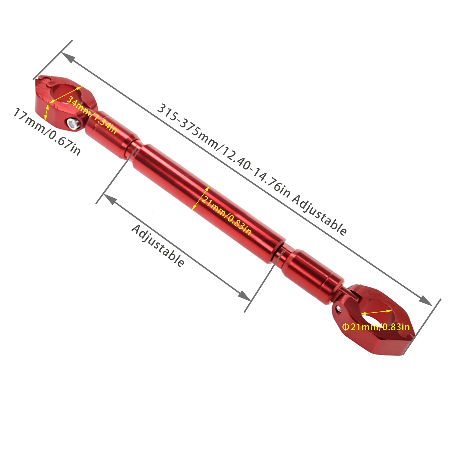 1 Piece Motorcycle Handlebar Cross Bar AAluminum Alloy Adjustable Telescopic 22mm Motorbike Handle Grip Balance Bracket Crossbar