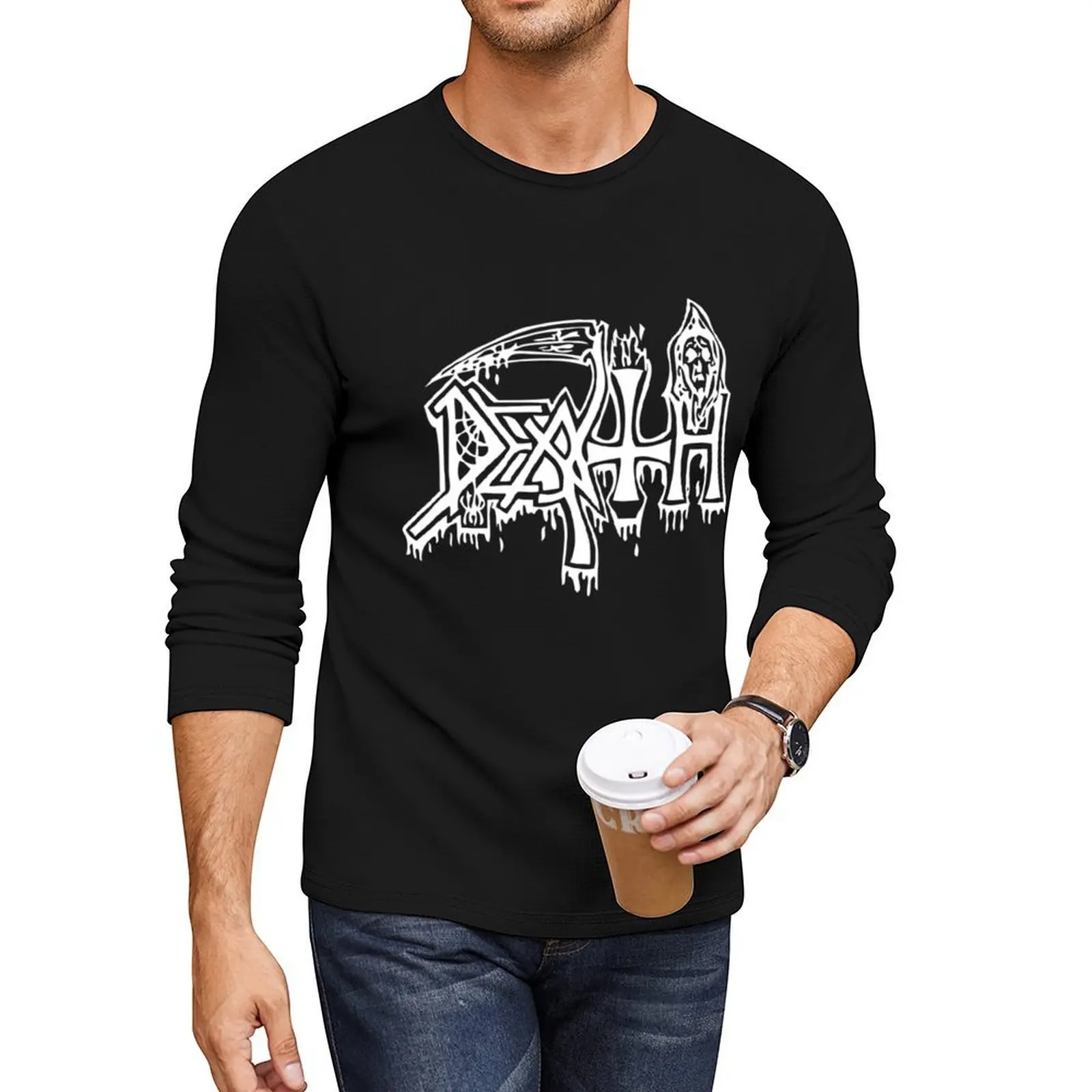 

Death Metal Band Long T-Shirt Tee shirt Aesthetic clothing sublime t shirt quick-drying t-shirt men t shirt