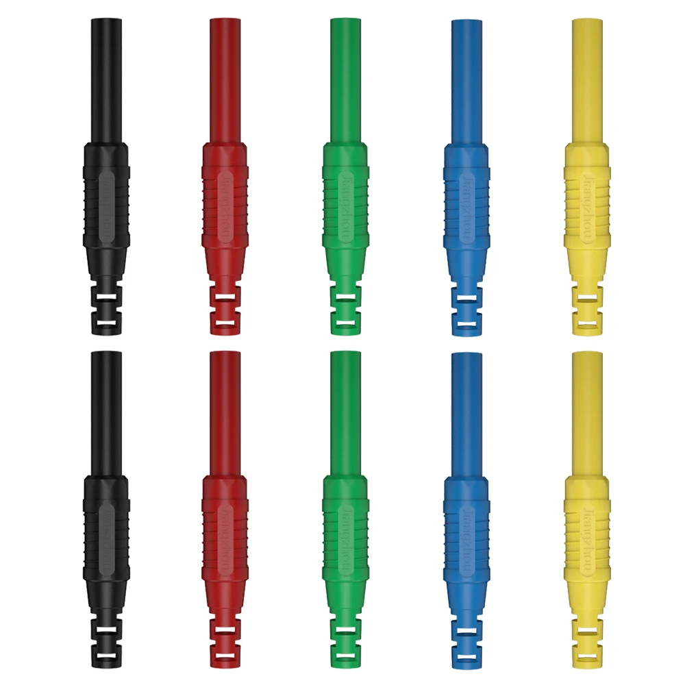 10PCS 4mm Copper Extension Cord Banana Female Plug Connector DIY Electrical Safety Banana Female Head Plug