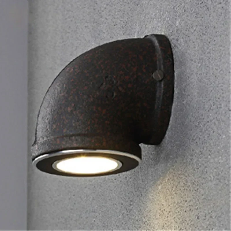 Loft Corner Rustic Water Pipe Wall Light sconces lamp 90-260v iron E27 LED bulb vintage indoor lighting fixtures for bar  home