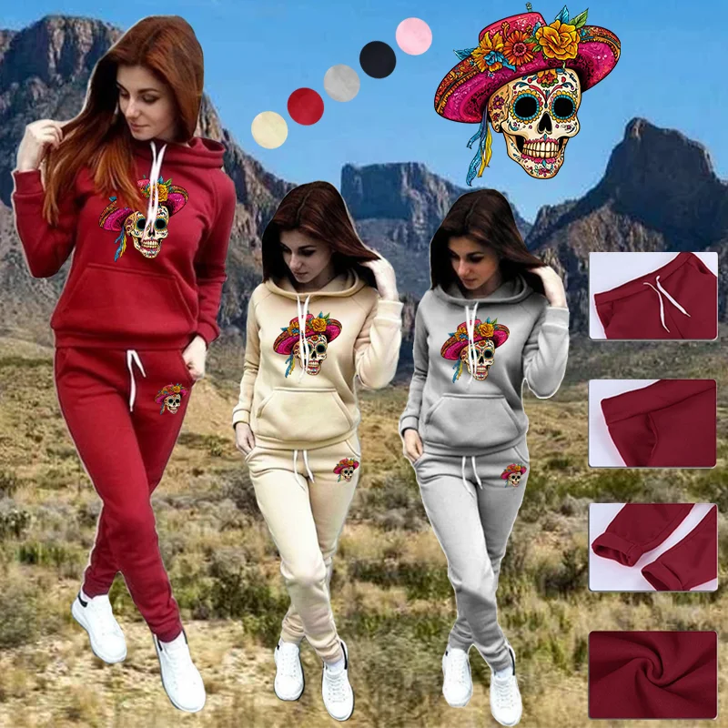 

Women's Sportswear Hoodies and Sweatpants Autumn and Winter Daily Casual Sports Jogging Suits Urban Fashion Hooded Clothing