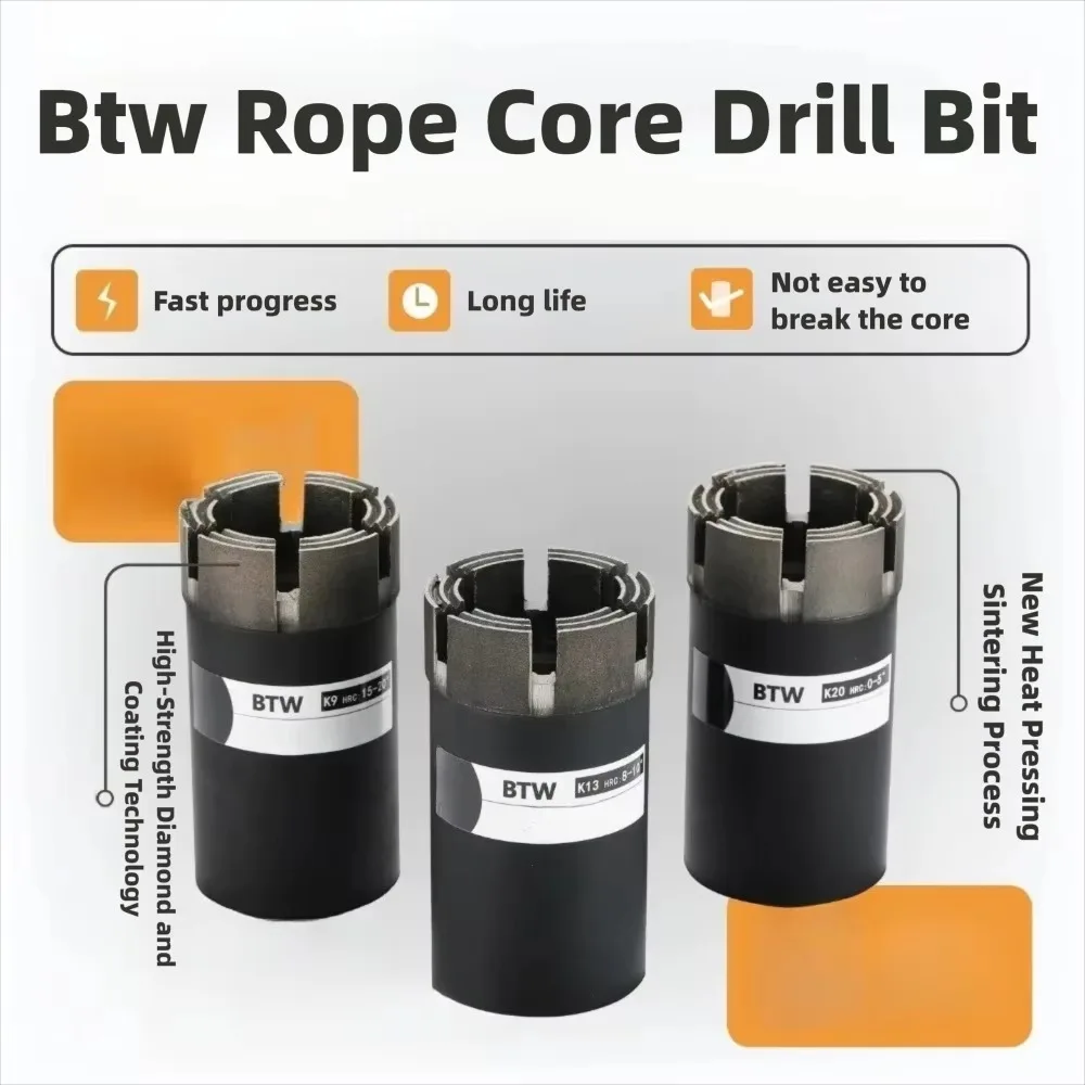 Rock Drilling Coring Accessory BTW Diamond Wireline Core Bit Geological Exploration Equipment