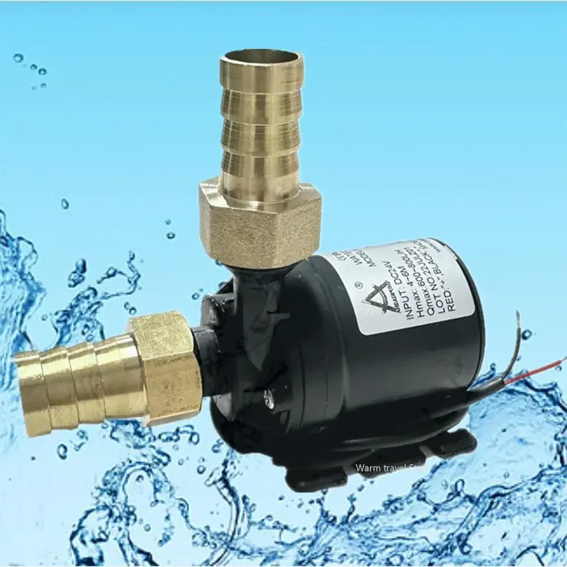 DC 12V 24V Brushless Submersible Water Pump 800L/H Ultra Quiet Circulation Pump with Brass Connector