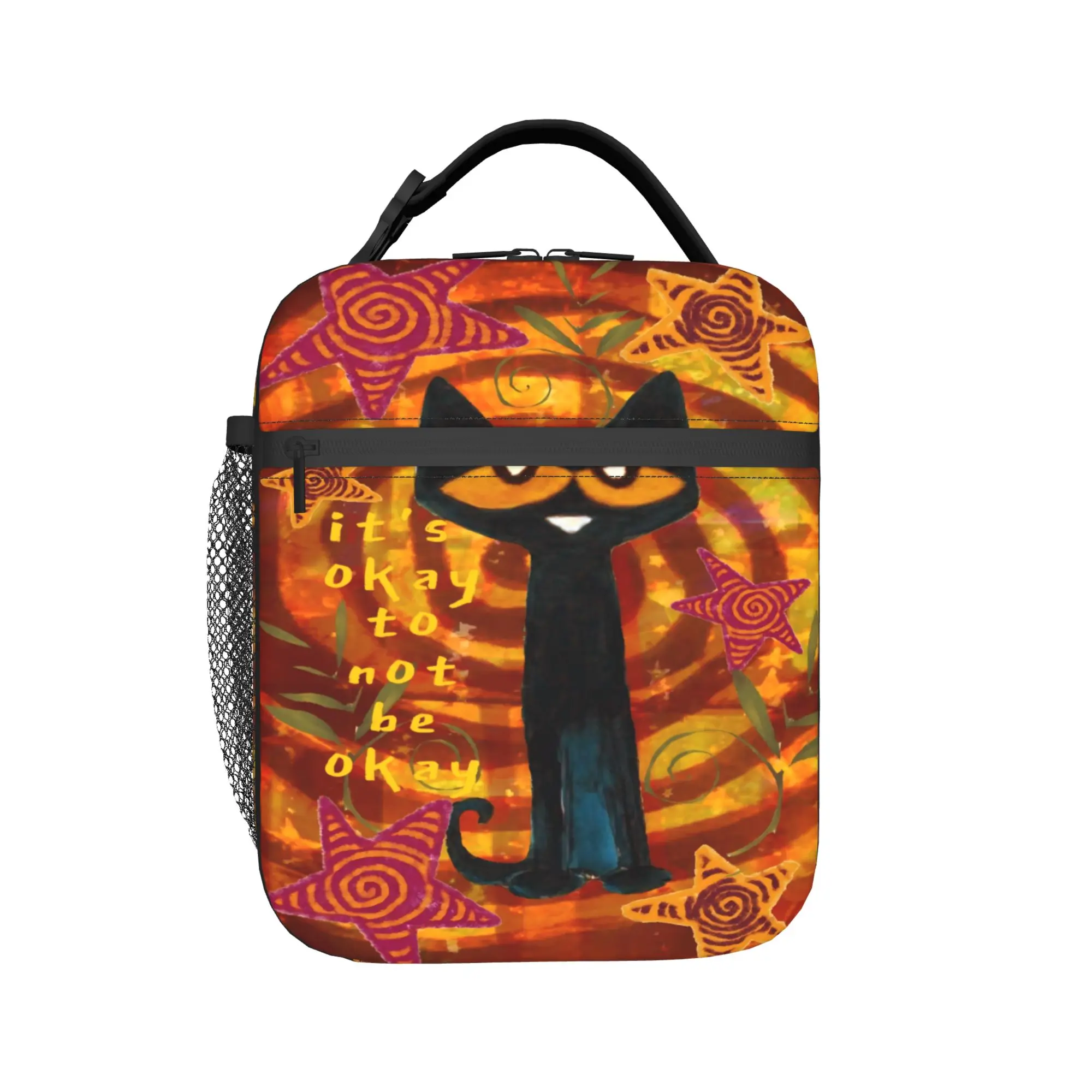 Pete The Cat Insulated Lunch Bags for Men Women  Food Container Bags Reusable Thermal Cooler Bento Box For Picnic
