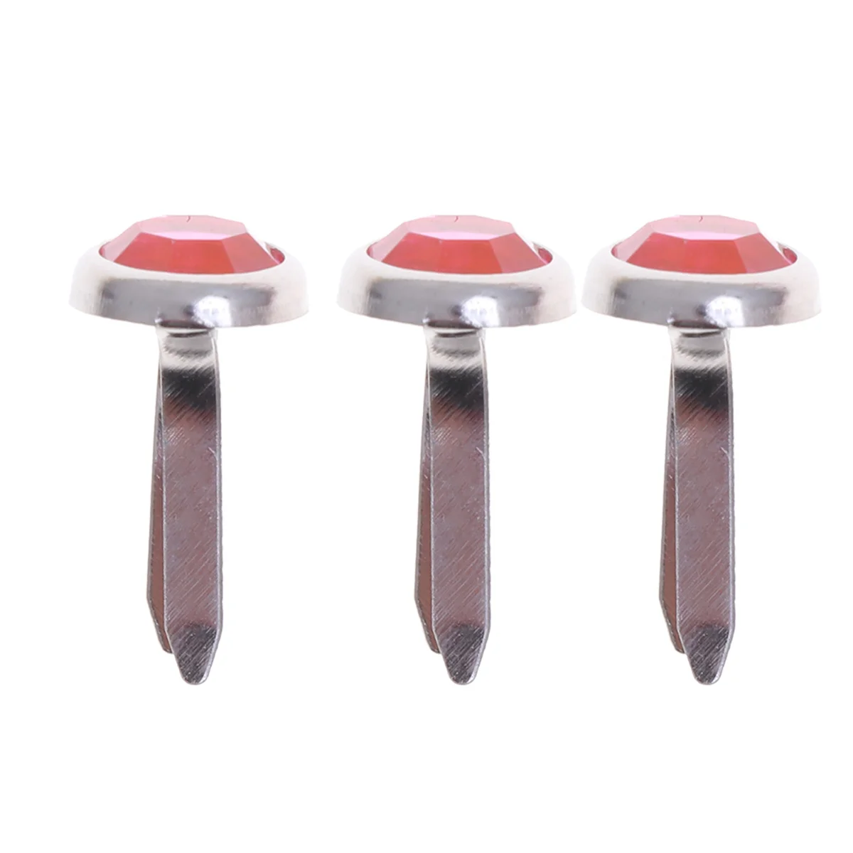 50 قطعة من مشابك معدنية مستديرة متعددة الألوان كريستالية سهلة التركيب مشابك صغيرة لتزيين ألبوم الصور الورقية ذاتية الصنع