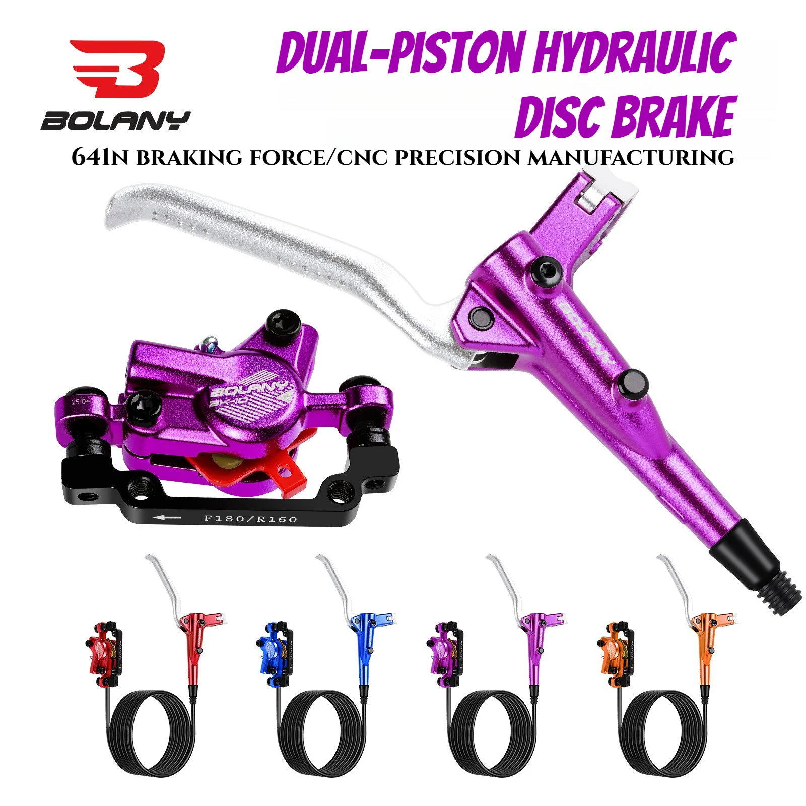 

Гидравлический тормозной суппорт BOLANY для горных велосипедов, двухпоршневой, ультралегкий, в комплекте с тормозными колодками и дисковым тормозом 160 мм