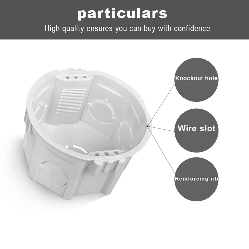 European style bottom box 80 type switch socket wall cassette junction box European standard PVC