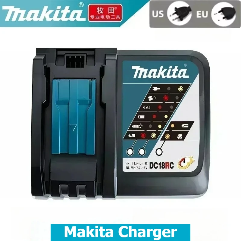 

New Makita Original DC18RC Li-ion Battery Charger With LED Display18V Bl1830 Bl1430 Dc18Ra Electric Power DC18Rct