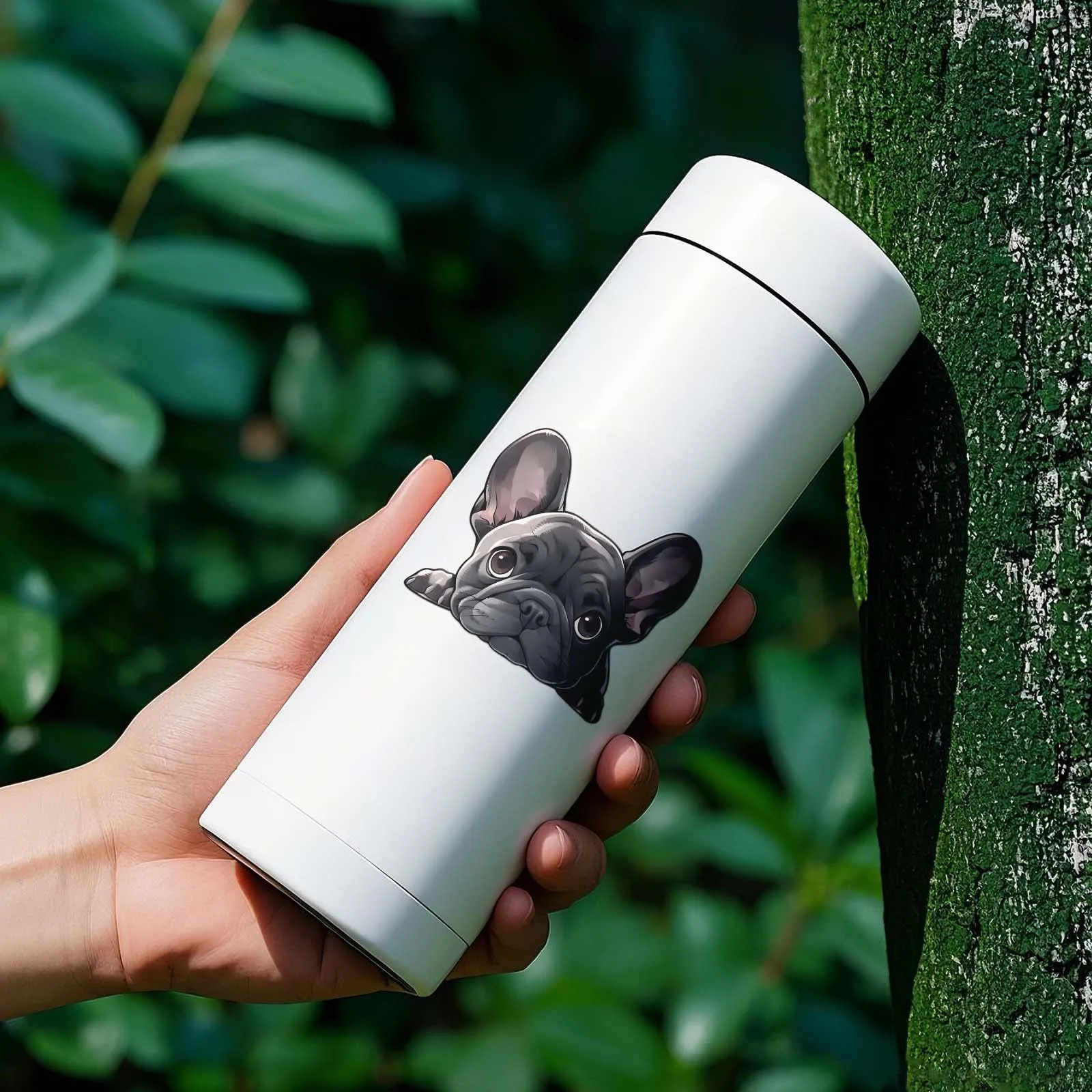 1pc 2D Flat Cute French Bulldog Vinyl Sticker 3 Inch Waterproof Matte Decal for Motorcycle Helmet Car Laptop Water Bottle