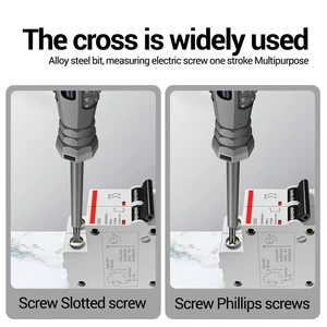 Multifunctional screwdriver for electrician testing, Cont-Cont-Contact Induction Test Pen, 70-600V voltage tester, red and green induction lights 10 Main Sales Parafuzadeira - №9