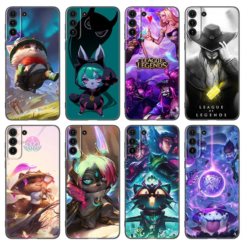 League Of Legends Game Black Silicone Phone Case For Samsung Galaxy S20 S23 FE S21 S22 S24 Ultra S10 Lite S8 S9 Plus S7 Edge