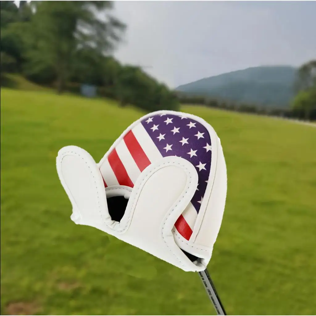 Big Golf Head Covers Center Shaft Putter Cover Mini Putter Headcover Golf Club Protector with Magnetic Closure