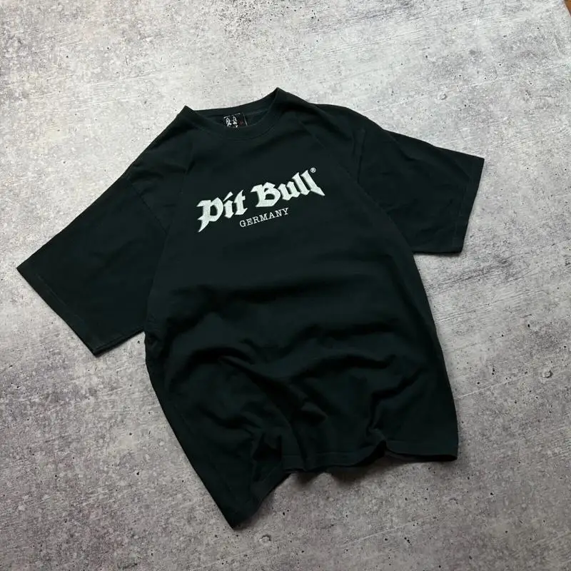 Vintage Pitbull Rap T Shirt Black Big Center Logo Hip Hop Style