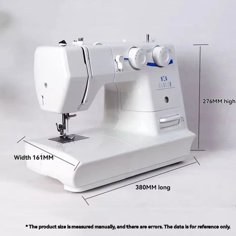 

Heavy Duty Sewing Machine 8 Built-in Stitches Metal Frame Twin Needle Multifunctional 60W Household Novice Overlock Sewing Tools