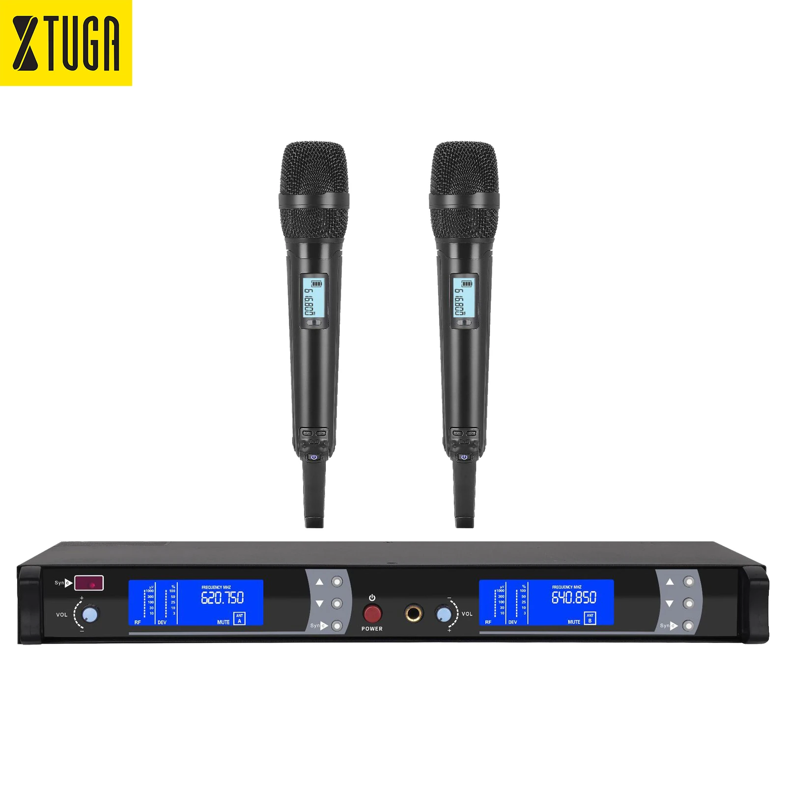 

XTUGA Stage Performance karaoke True Diversity Dual Channel skm9000 uhf wireless microphone