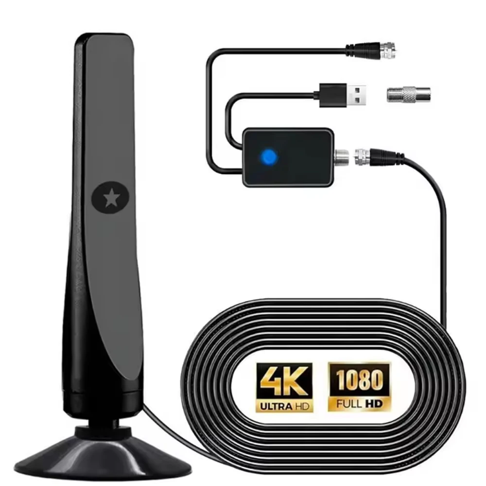In-room smart TV antenna, digital antenna for local channels, support 4K 1080p picture quality. New Year gift. With his family view 2