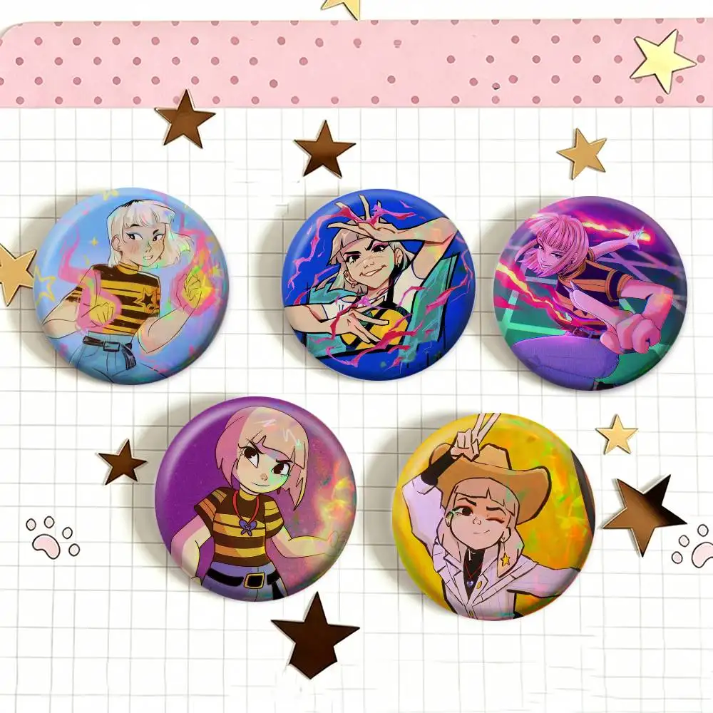 Jentry Chau   Laser Badge Creative Pins Brooch for Bag Clothes Hat Decor Gifts Fans Collect