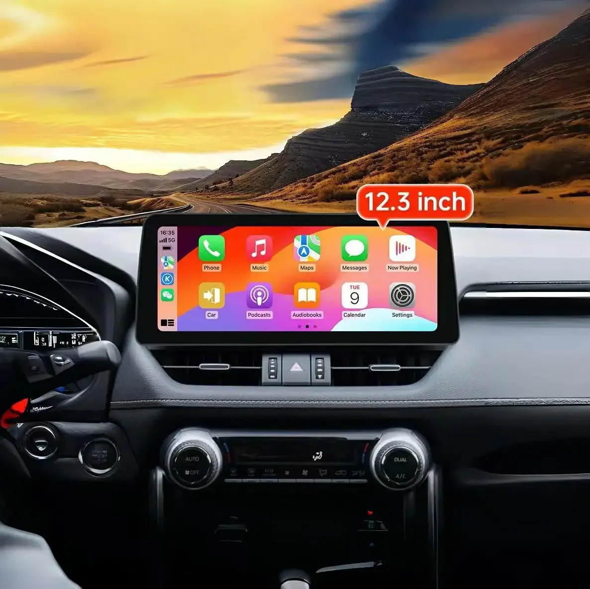 12.3 Inch Unit Car Global Positioning System Navigation Android Car Stereo Toyota RAV4 Android 13 Car Multimedia Mobile
