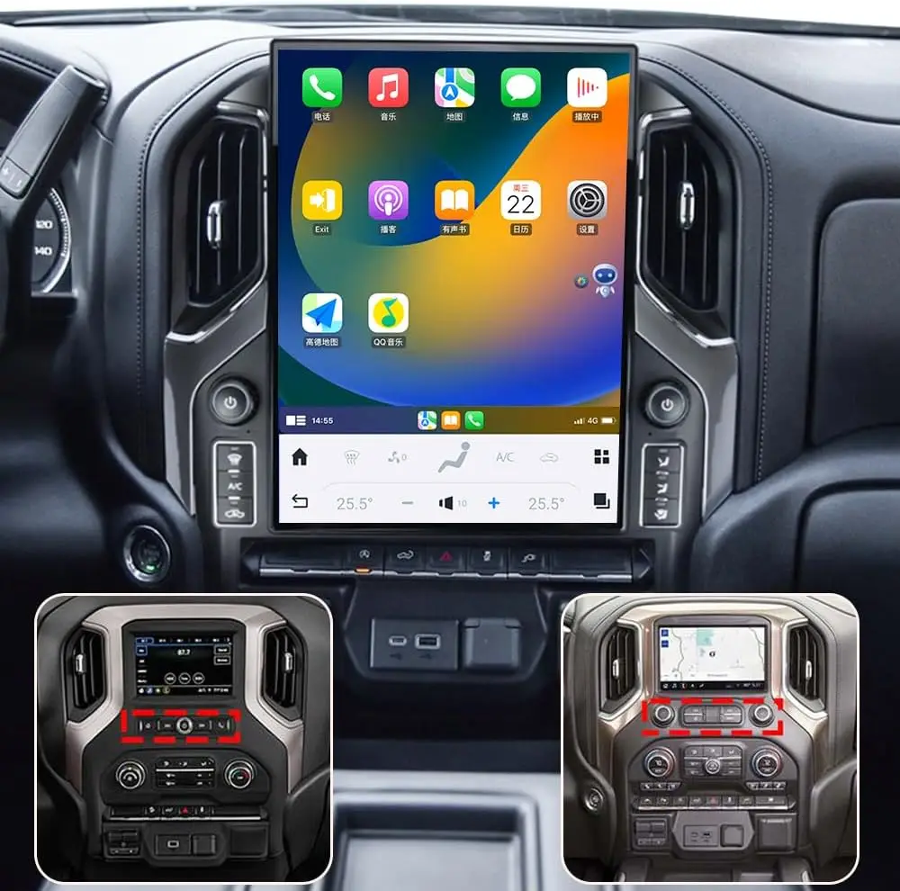 

Мультимедийный плеер с GPS-навигацией и беспроводным CarPlay для Chevrolet Silverado 2019-2023: обновление головного устройства с Android Auto