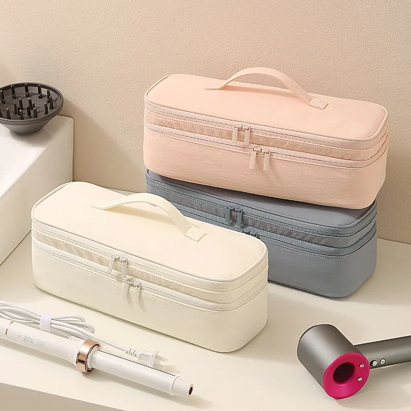 

Портативный двухслойный чехол для фена, дорожная сумка для хранения фена и плойки