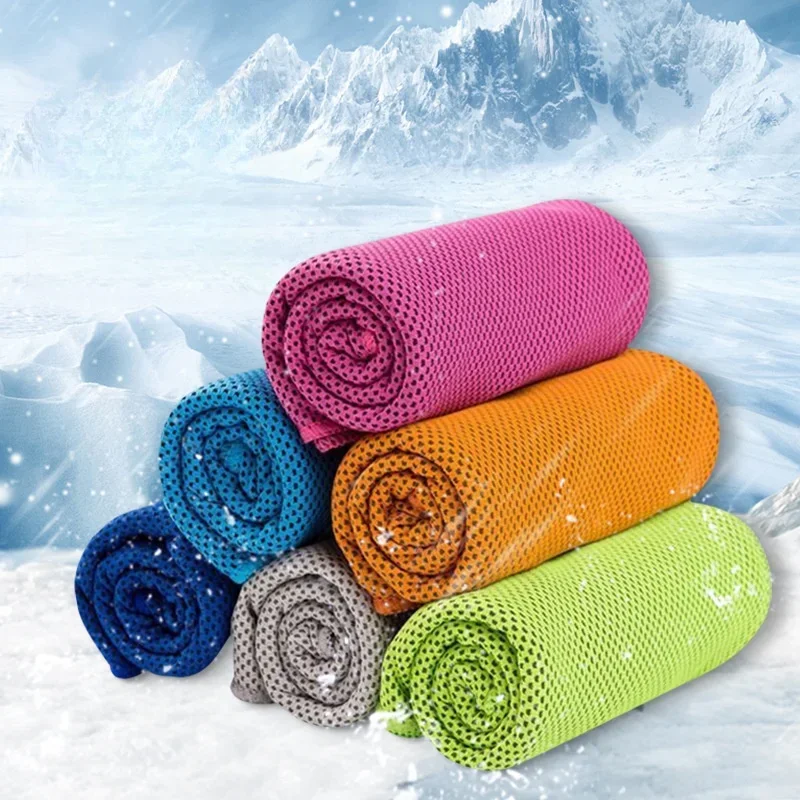 Cooling Towel Quick Dry Microfiber Sports Sweat Towel Portable Outdoor Fitness Chilly Towel Sweat Absorbent Towel Running Gym
