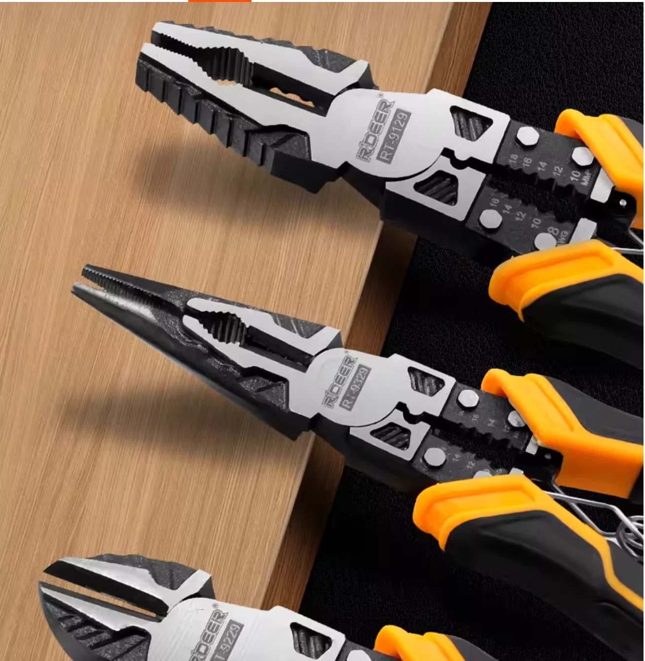 

R'DEER tool 7.5" 8.5" Multi functional universal wire pliers Industrial grade pointed nose pliers labor-saving manual pliers