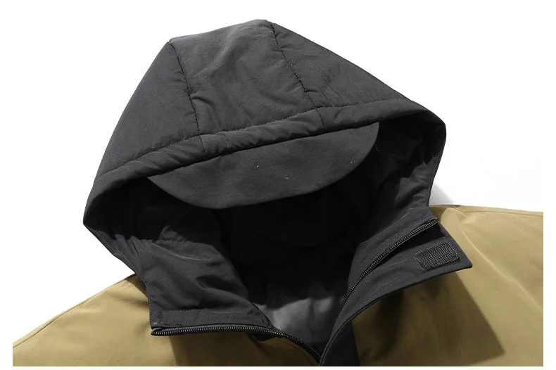 Chaqueta de invierno con cuello levantado para hombre, Parka gruesa y cálida de Color sólido, ropa de calle de moda, talla grande 6XL, 7XL, 8XL,