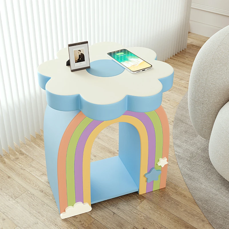 

Rainbow flower side table ornament floor-to-ceiling living room sofa coffee table home soft decoration jewelry