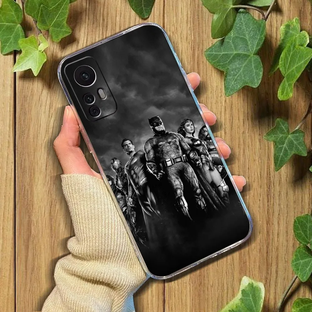 J-Justice L-League Phone Case For Xiaomi 11 Redmi Note 11 5G 8T 9A 9 10T Note8Pro Note9 12SUltra Transparent Case