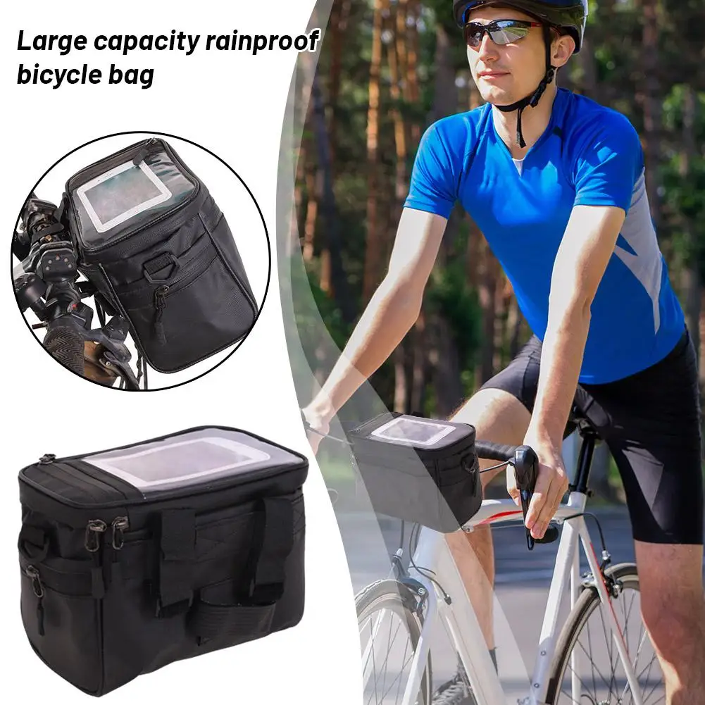 Large Capacity Rainproof Bicycle Bag Touchscreen Navigation Bag Front Handlebag Headbag For Bicycle Manufacturers N2E3