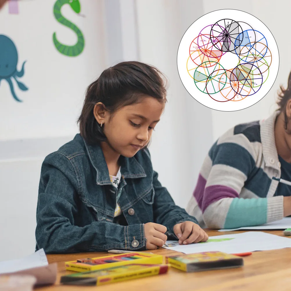 

5 set Fraction Display Kit 8Cm Math Teaching Tool For Kids Learning Pie Manipulatives Educational Math Set Teaching Supplies