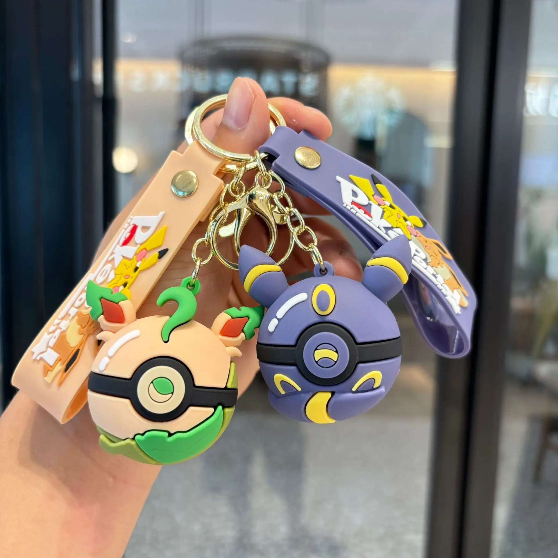 

New model Pikachu Keychain Anime Cute Figure Fashion Keyring Pendent Car Key Accessories Doll Toy Xmas for