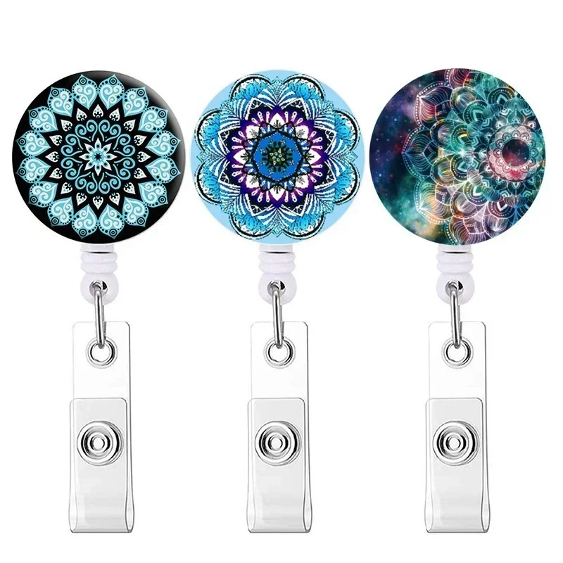 Easy To Pull Badge Reel for Staff Work ID Tag Working Permit Clip Retractable Bus Pass Employee's Card Clip Badge Reels