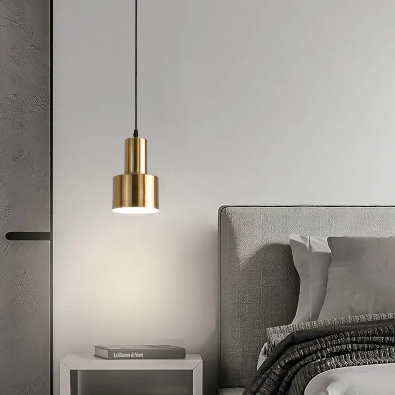 Nordic single head small chandelier bedroom headboard foyer restaurant bar pendant light
