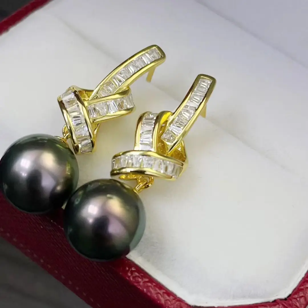 

Основы для серег из стерлингового серебра S925, фурнитура для крепления жемчуга 10-11 мм