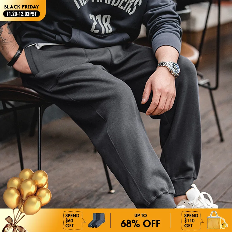 

Maden Men's Large Pocket Drawstring Gray Sweatpants Running Workout Training Pants Comfortable Elastic Waist Mens Jogger Pants