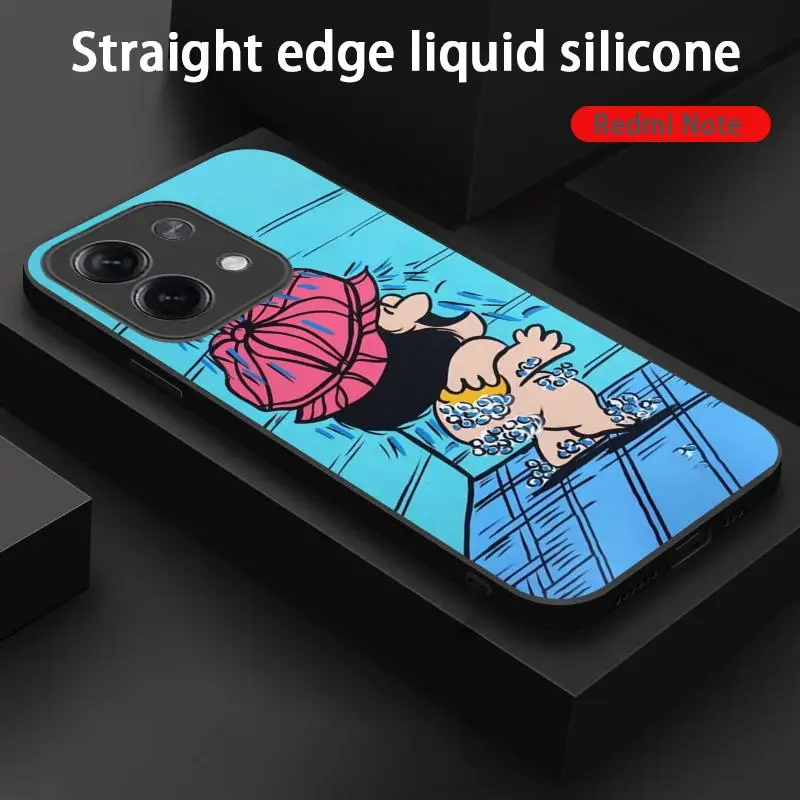 

Mafalda classic Cute girl Phone Case For Xiaomi Redmi Note 13,12,11, 10 Pro Plus S, 5G, 12S, Soft Black Phone Cover