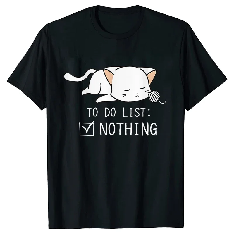 To Do List Nothing Penguin Funny Print T-Shirt Women Lazy Penguin Humorous Top Female Fashion Tshirt Short Sleeve Summer Clothes