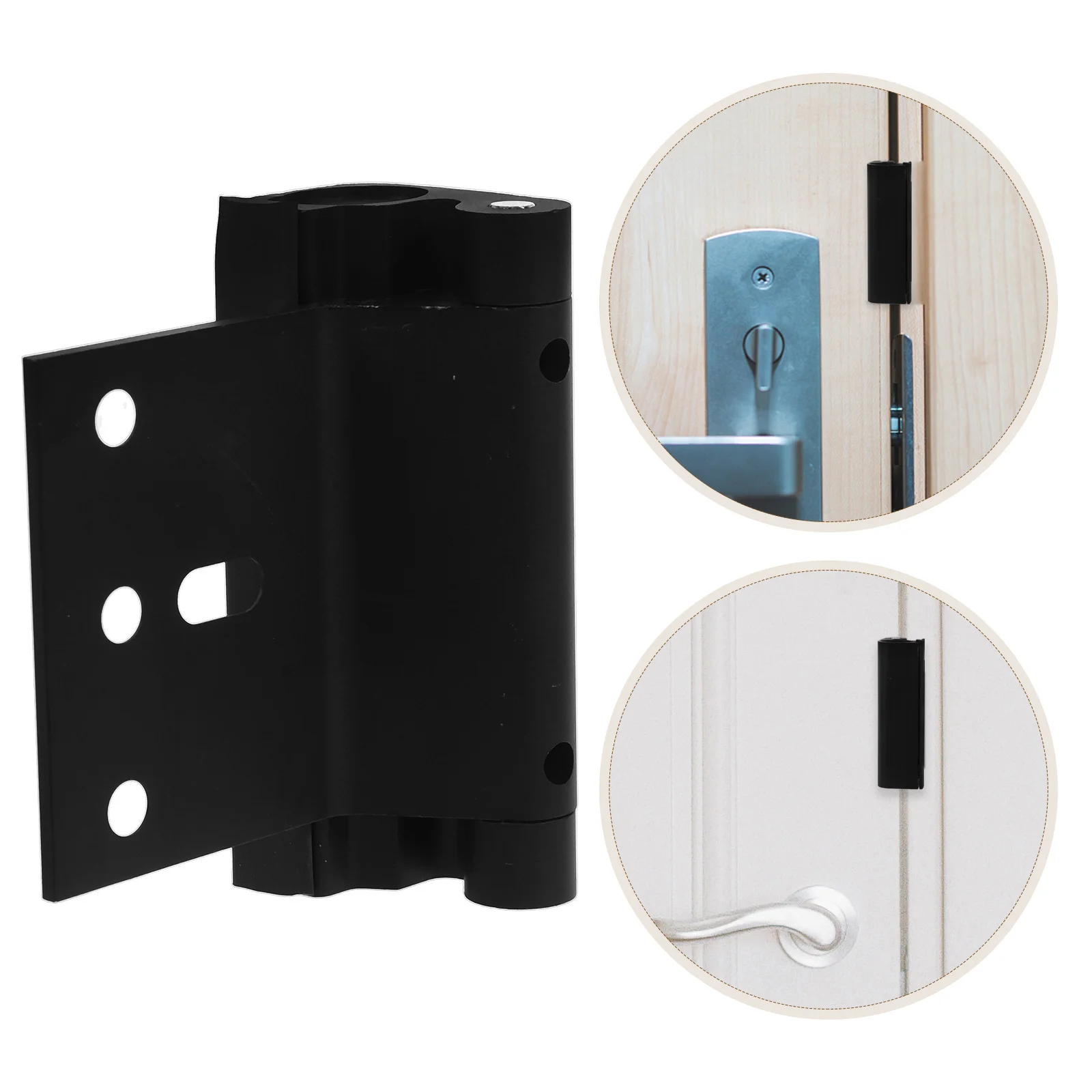 

Security Door Locks Door Reinforcement Lock Black Aluminum Childproof Lock for Interior and Front Doors Easy Install