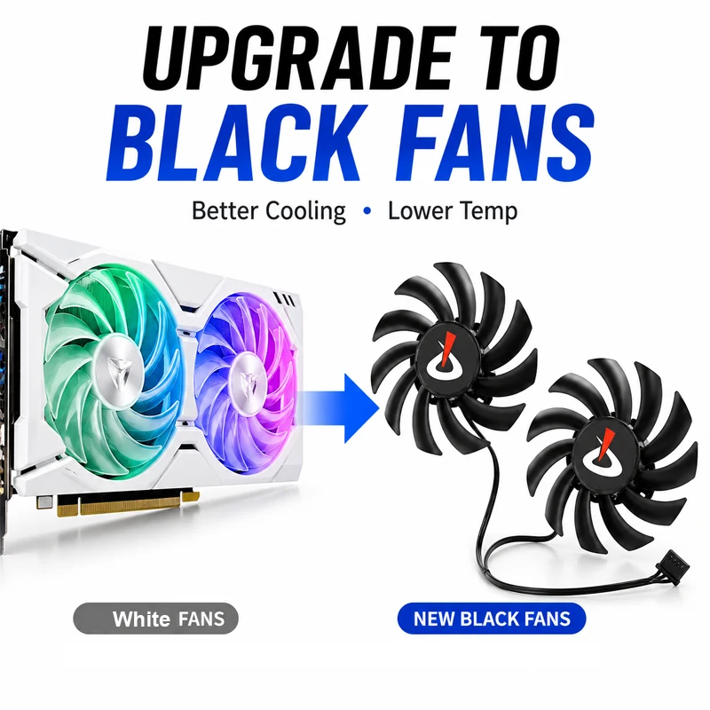 

For AXGAMING RTX 2060S GTX 1060 1060Ti X2 Video Card Fan 85mm CF-12915S GTX1060 GTX1060Ti RTX2060 Graphics Card Cooling Fan