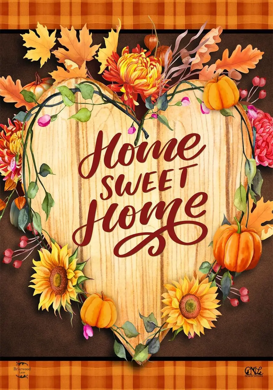 Fall Home Sweet Home Double Sided Garden Flag 18