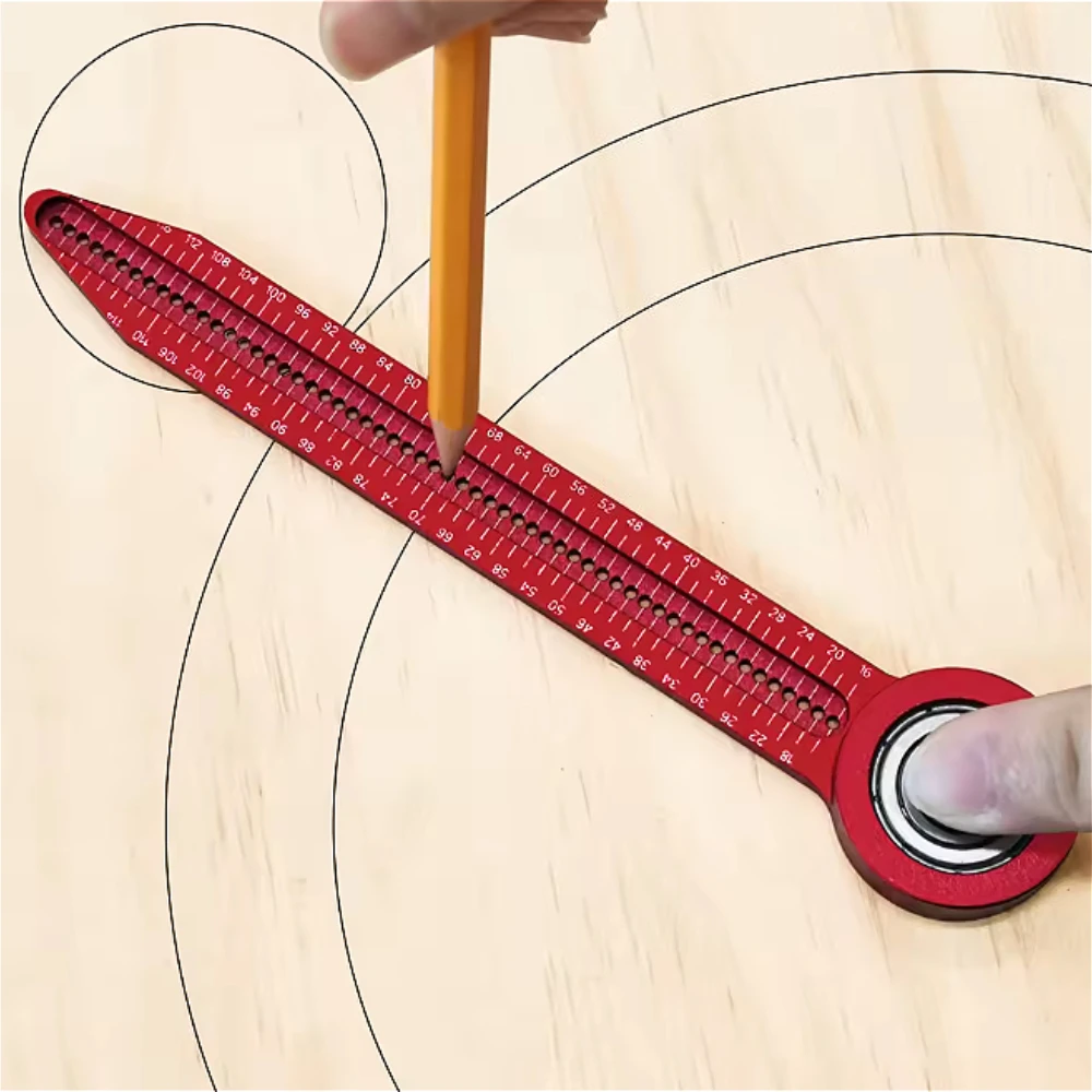 

Woodworking circular drawing ruler, fixed point marker, adjustable drawing circular ruler, precision drawing measurement tool