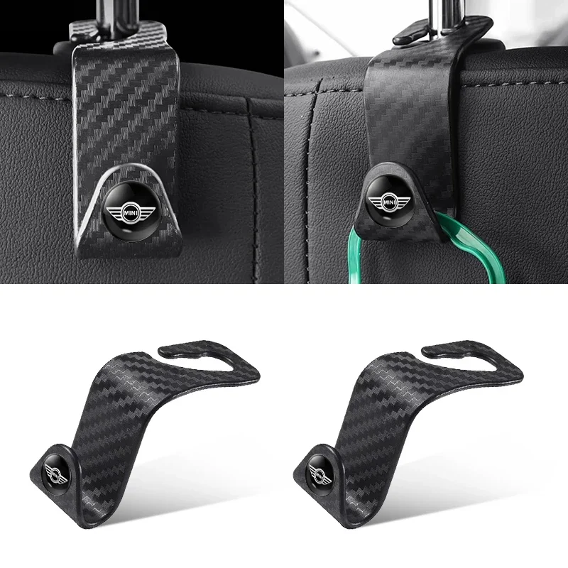 

1/2/4Pcs Car Seat Back Hook Interior Portable Hanger For MINI E90 COOPER S JCW R55 R56 R60 R61 F54 F55 F56 F57 F60 One R50