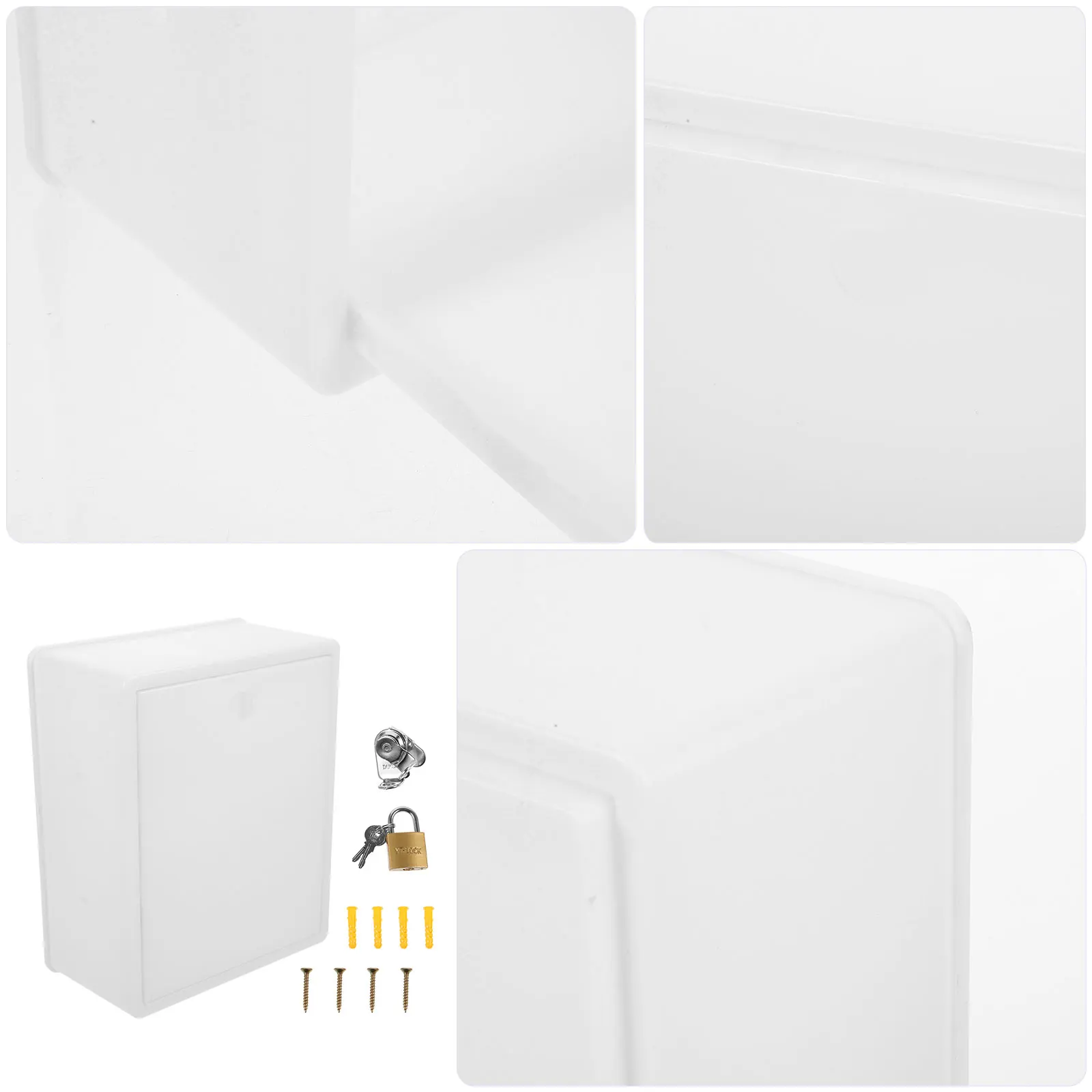 

Plastic Milk Box Wall Mounted Mailbox Small Security Locking Iron with Mailboxes