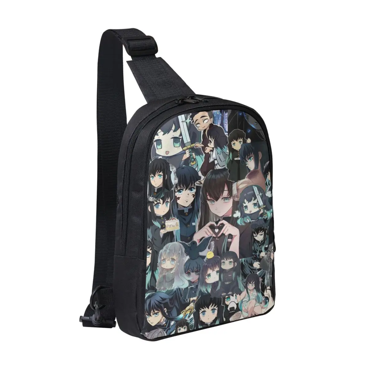 

Muichiro Tokito Chest Bag Men Sling Crossbody Backpack Chest Bag Travel Hiking Daypack Shoulder Bag