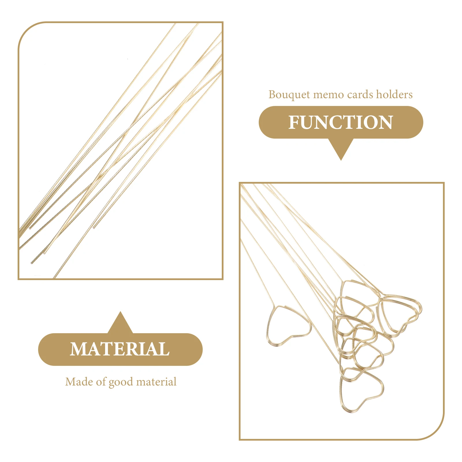 

Number Metal Card Holder Floral Flower Arrangement Accessories Photo Holders Golden Iron