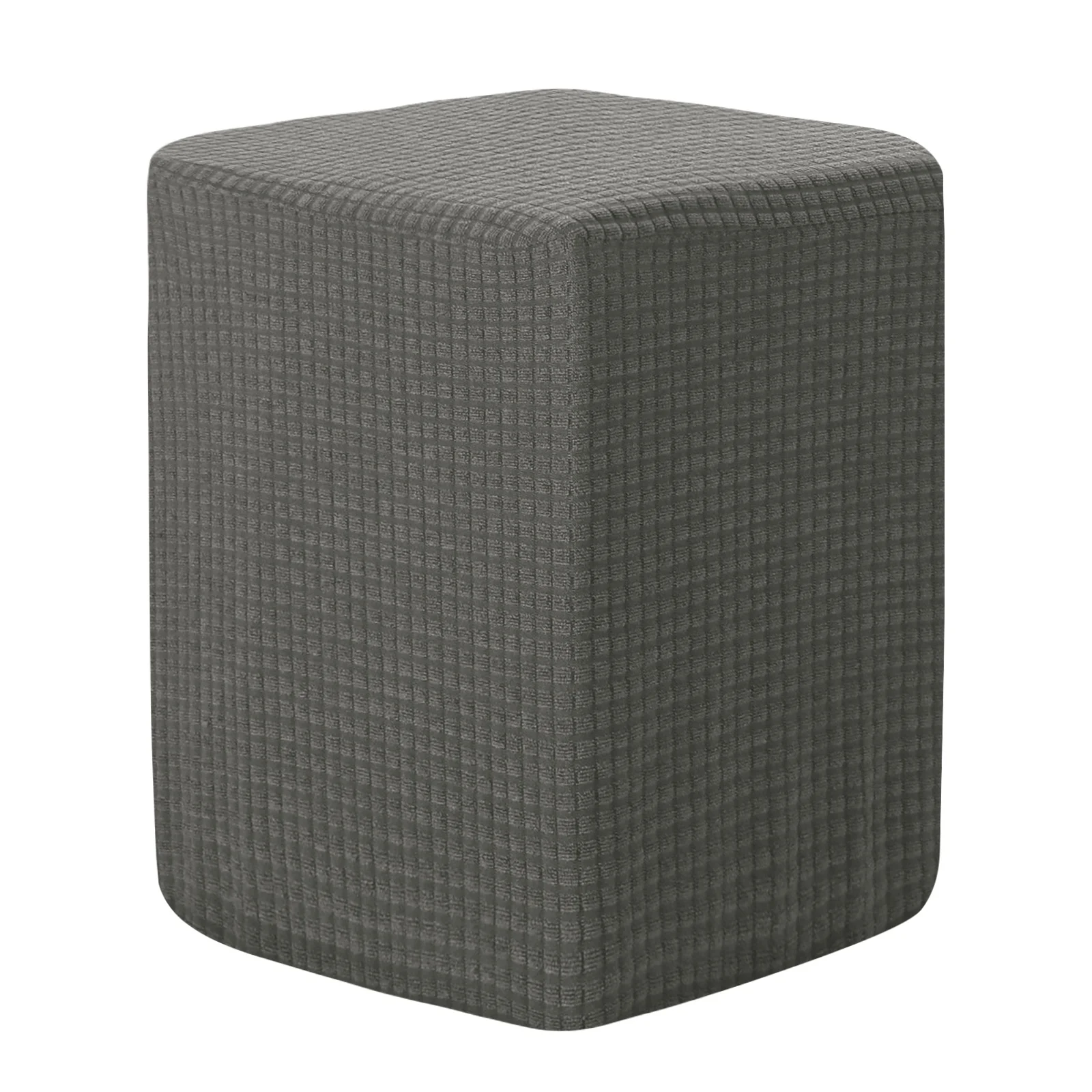 Quadratischer Ottoman-Bezug, 36 x 25 x 32 cm, Stretch-Ottomane-Schonbezüge, elastischer Fußhocker, Fußstützenschutz für Wohnzimmer, Schlafzimmer