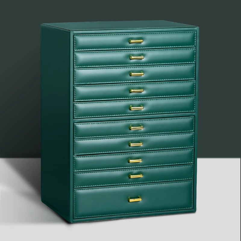 

10-слойная роскошная шкатулка для драгоценностей в стиле ящика, кольцо, ожерелье, браслет, шкатулка для хранения ювелирных изделий, многофункциональные органайзеры в европейском стиле